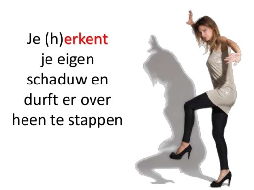 over je schaduw heen stappen